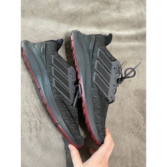 Adidas Cloudfoam Comfort Men Sneakers Size 11 Grey Black Causal Athletic Walking - Picture 5 of 7